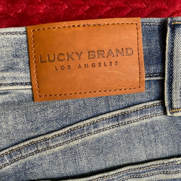LUCKY BRAND Bridgette high rise lantern dark wash exposed button skinny jeans 4 - Picture 11 of 12